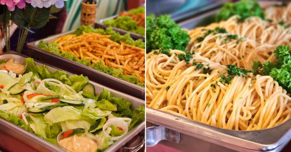 Thousand Island salad and pasta.