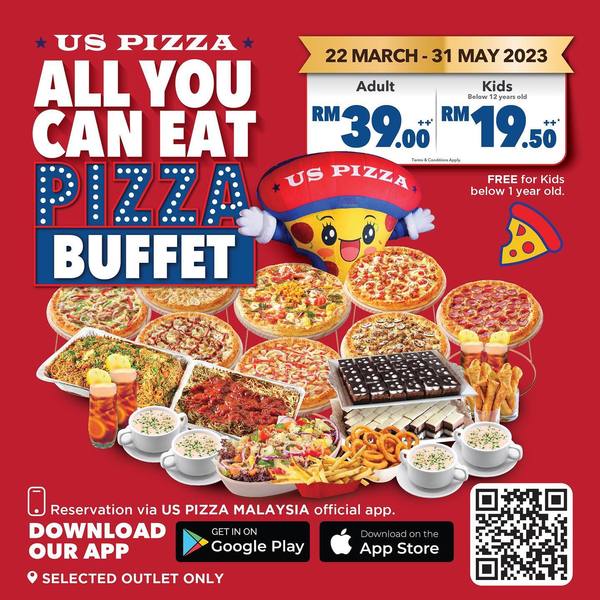 Official poster for the US Pizza Ramadan Buffet feast.