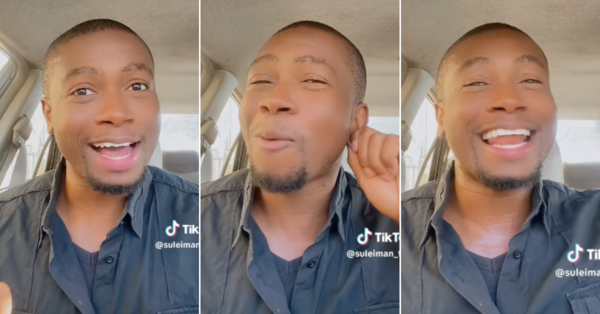 Screen grabs from Ocheni's TikTok video.