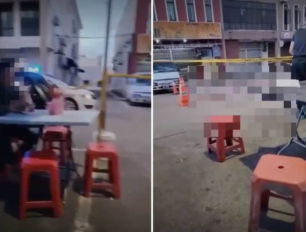 The crime scene on Jalan Kenanga in Tengkera, Melaka.