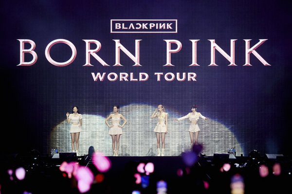 BLACKPINK performing at Bukit Jalil National Stadium.