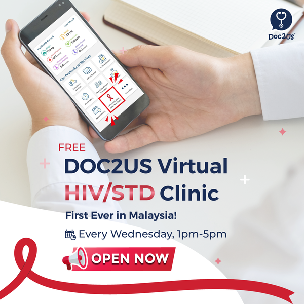 Official poster for the launch of the Virtual HIV Clinic by DOC2US.