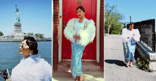 Nabila in her final kebaya styling in New York.