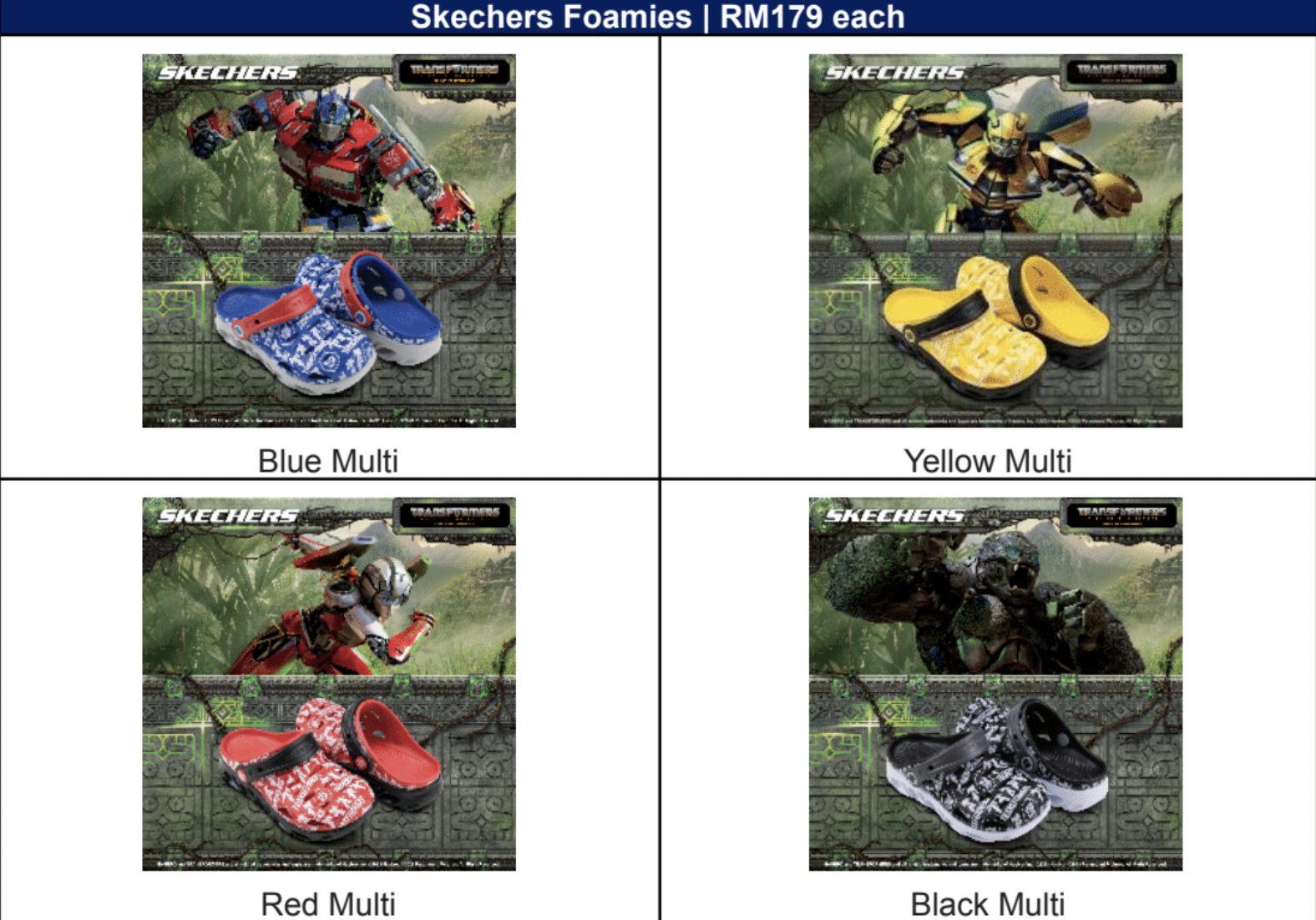 Skechers foamies khas untuk kanak-kanak.