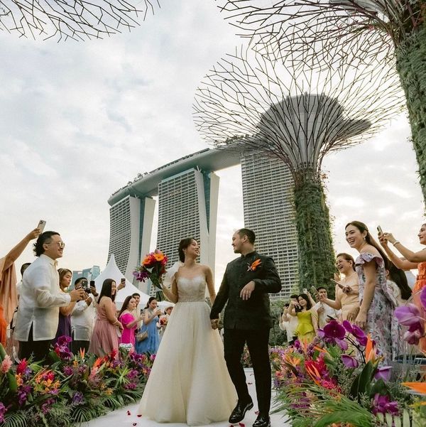 The newly married couple, JM and Abbie Caram.