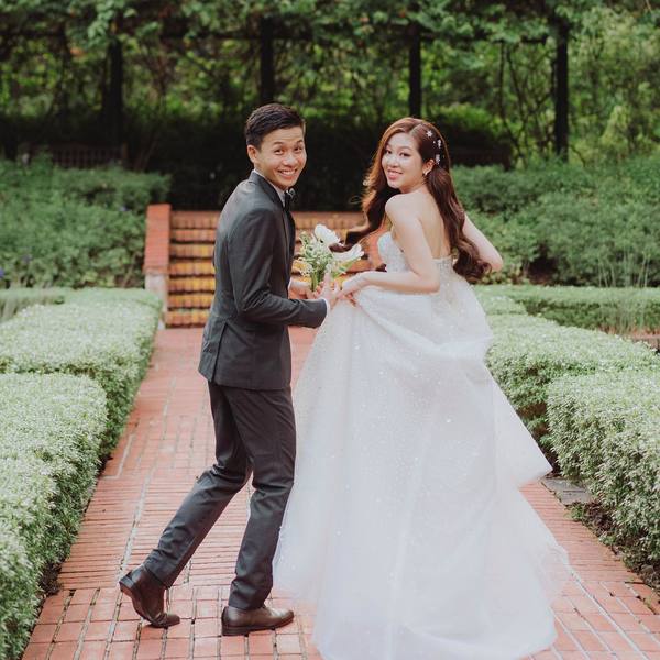 Wong and Yeo on their wedding day.