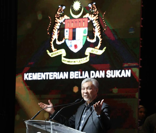 Deputy Prime Minister Ahmad Zahid Hamidi at the 2023 SHAKAM awards ceremony yesterday night, 12 July.