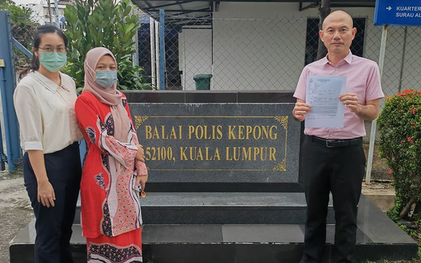 Kepong MP Lim Lip Eng lodged a report against Sanusi at Kepong police station today, 14 July.