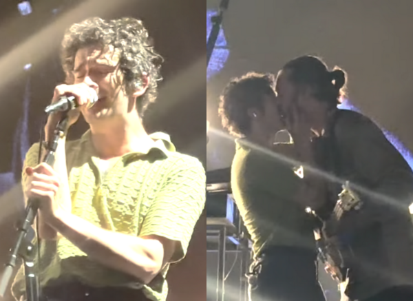 matty healy the 1975 kissing bassist at the good vibes festival gvf 2023