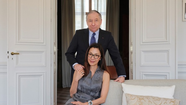 Yeoh and Todt in their living room in Geneva.