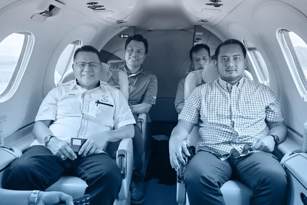 This photo is believed to have been taken on the Beechcraft Model 390 (Premier 1) before it departed from Langkawi International Airport.