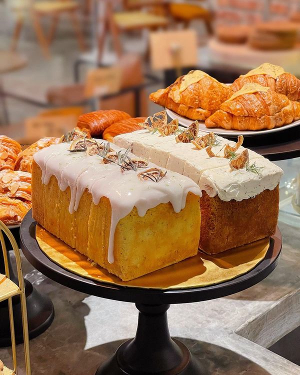 The café's well-loved lemon cake.