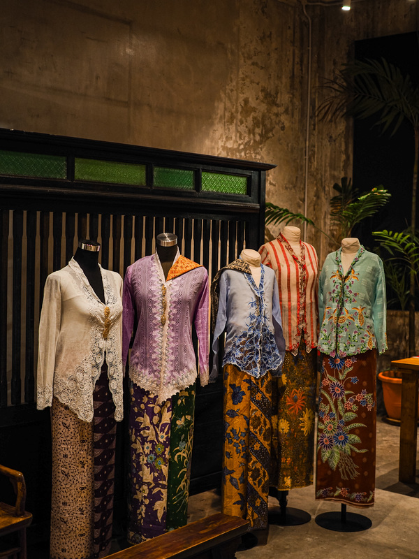 Sean's collection of baju kebayas and batik sarongs that belonged to his relatives.