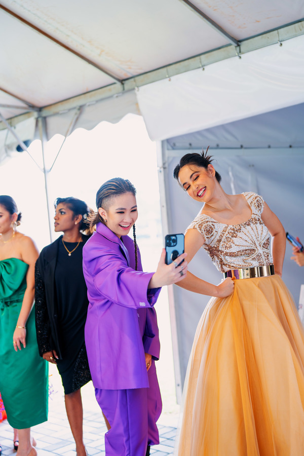 Women of Worth: Belle Sisoski (left), producer and singer-songwriter, takes a selfie with Farah Ann, former Olympic gymnast.