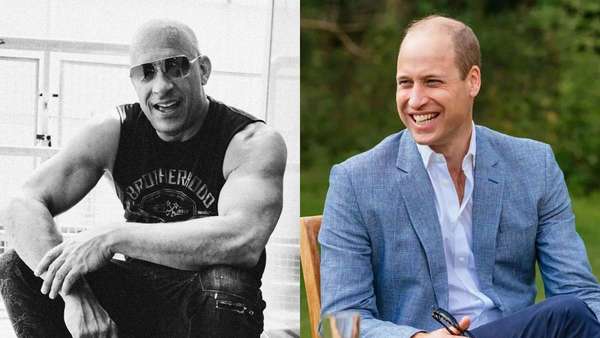 Last year's winner Vin Diesel (left) and Prince William.