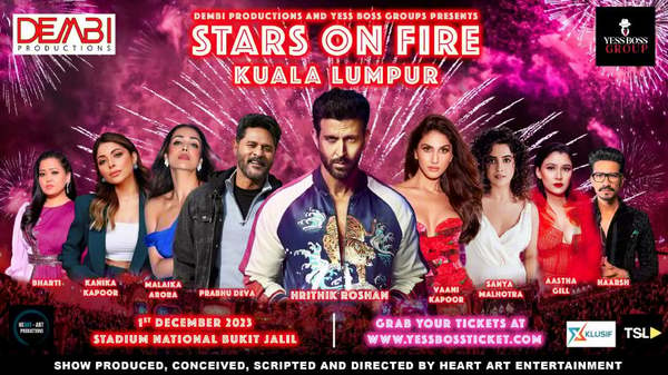 Promotional poster for the upcoming 'Stars On Fire' concert in KL.