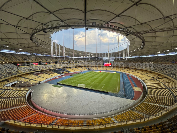 A view of the field from section 321 of Bukit Jalil National Stadium.