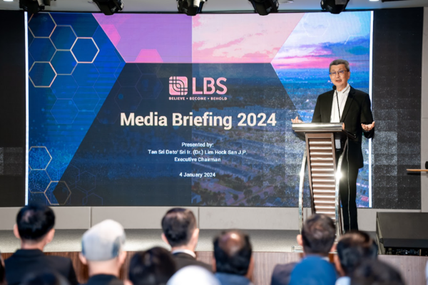 Tan Sri Ir (Dr) Lim Hock San recapped LBS' overall performance in 2023 and highlighted the group's outlook for 2024 during the LBS 2024 Media Briefing.