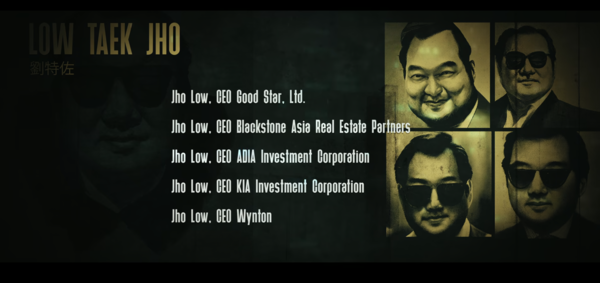 An AI-generated collage of Jho Low.