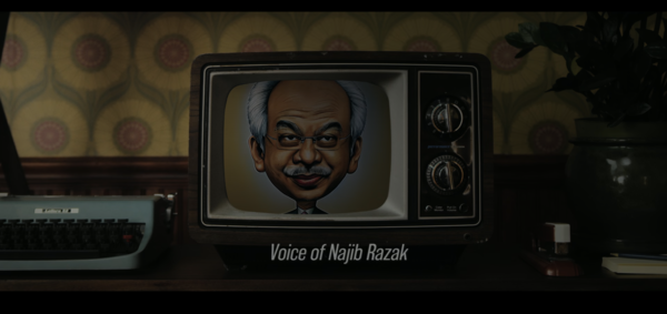 An AI-generated image of Najib.