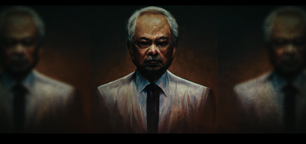 An AI-generated image of Najib.