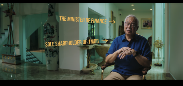 Najib in a sit-down interview in the documentary.