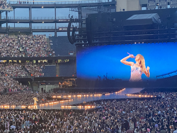 Swift performing at Gillette Stadium in Massachusetts, US.