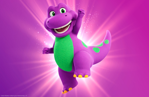 Barney's new animated look.