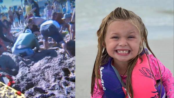 Sloan Mattingly (right) was playing at the beach when the tragedy incident occurred.