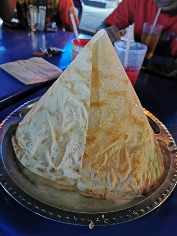 What a serving of roti tisu typically looks like.