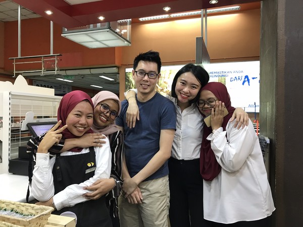 From left: Afiqah, Siti, Lim, Vivian, and Izzati. Many Yamesushi staff resigned when the business was struggling. Vivian and Lim note that this team stood by them until the end, when they closed their very last outlet.