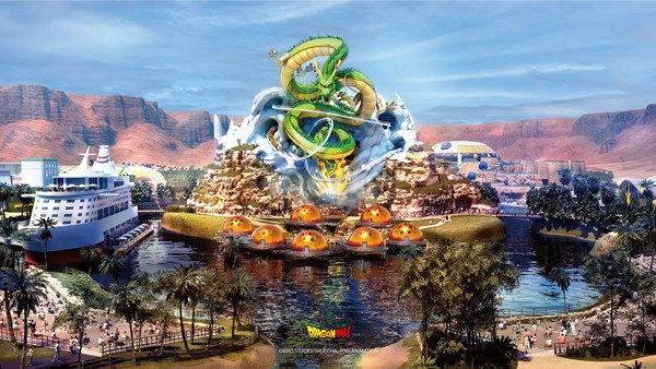 A concept image of the Shenron rollercoaster.