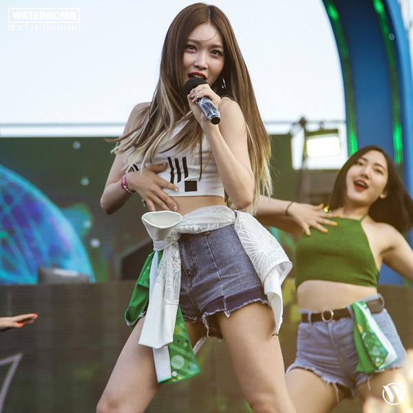 Singer Chungha at the WATERBOMB Festival in Seoul in 2018.