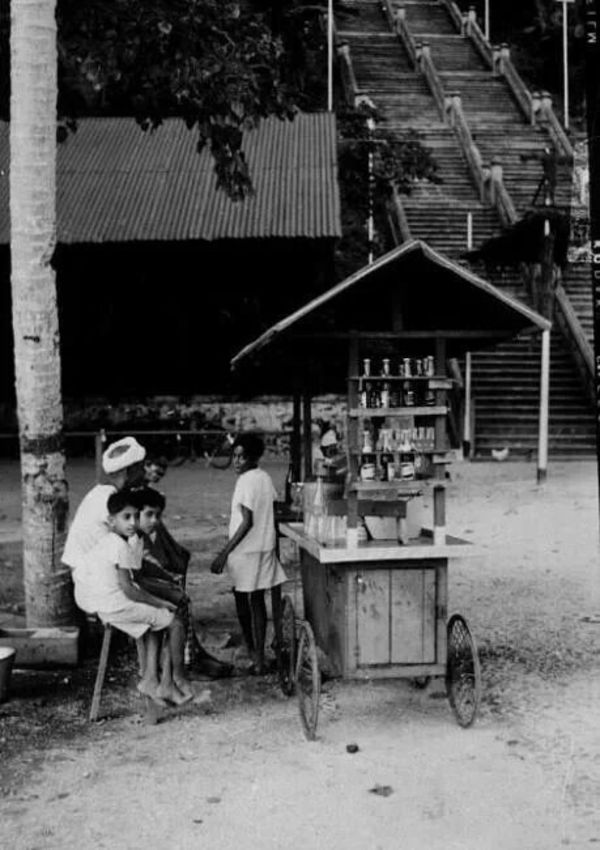 A stall outside Batu Caves in the 1960s.