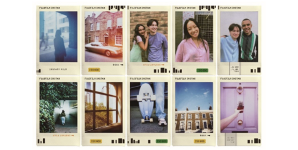 The instax mini-format film PHOTO SLIDE.