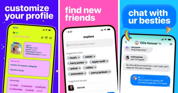NoSpace takes inspiration from MySpace but with a modern, Gen Z twist.