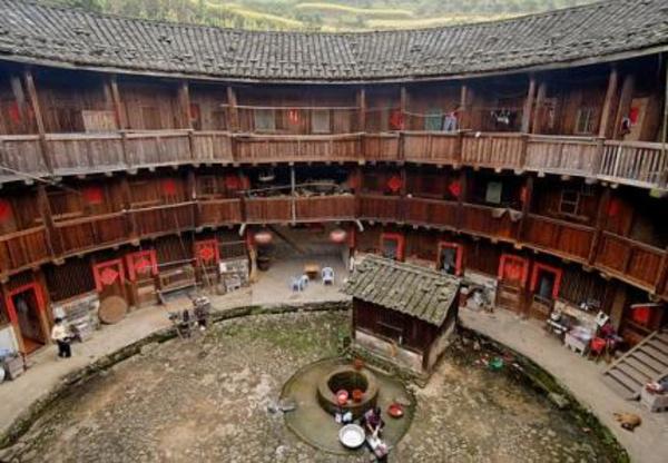 The Fujian Tulou provides living quarters, common areas for gatherings, and spaces for community activities.