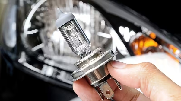 Halogen bulbs are commonly used in car headlights.