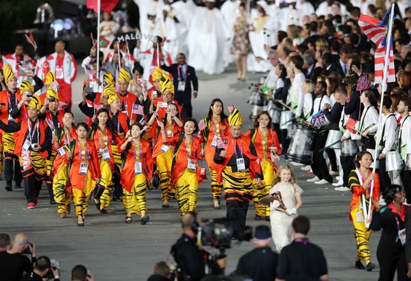 Pandelela Rinong Pamg carried Malaysia's flag during the opening ceremony of the London 2012 Olympic Games.