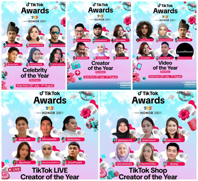 12 Kategori Dicalonkan Di TikTok Awards Malaysia 2024, Creator Of The ...