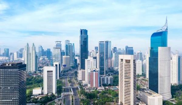 The Jakarta skyline.