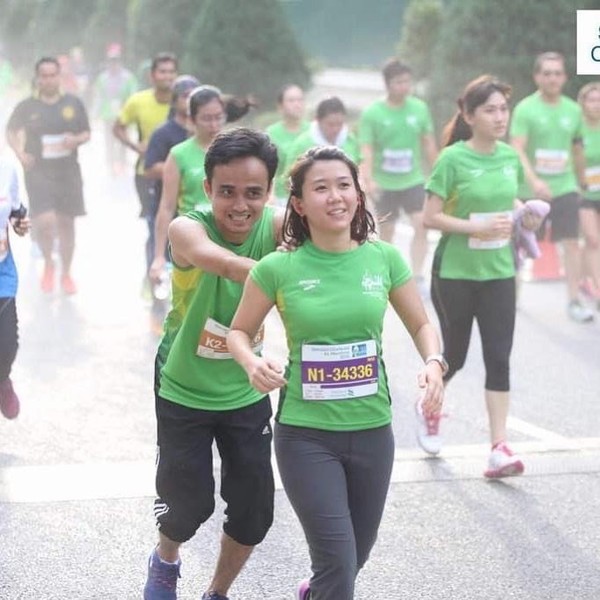 Dr Mohd Amirul Husaini Ibne Walid and his late wife, Khasnida Suriani, participated in KLSCM 2018.