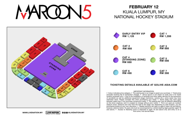 The seat map of the concert.