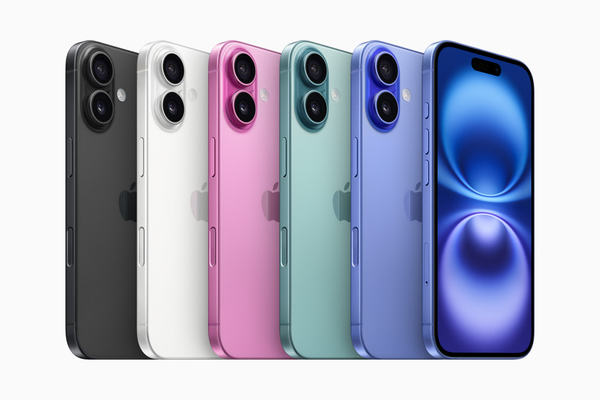 The iPhone 16 and iPhone 16 Plus are available in five colours.