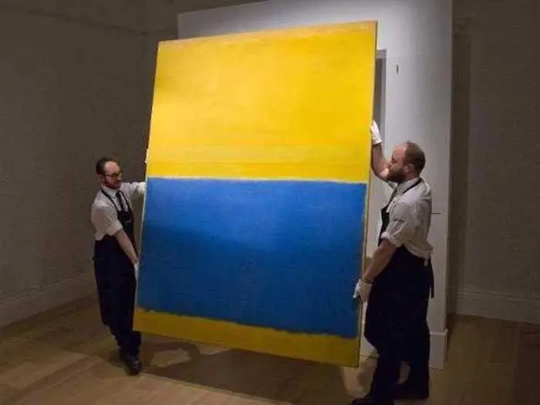 'Untitled (Yellow and Blue)', the artwork by famed abstract artist Mark Rothko.