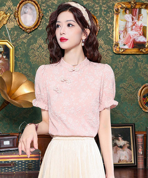 Pink Pop Cheongsam Blouse