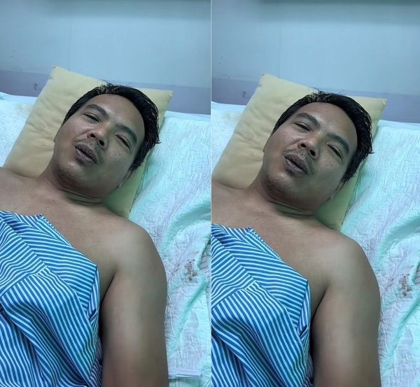 Azlan Komeng was admitted to Batu Pahat Hospital.