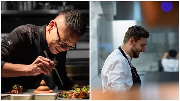 Thaninthorn "Noom" Chantrawan (left) from Chim by Chef Noom and Guillaume Depoortere (right) from Molina.