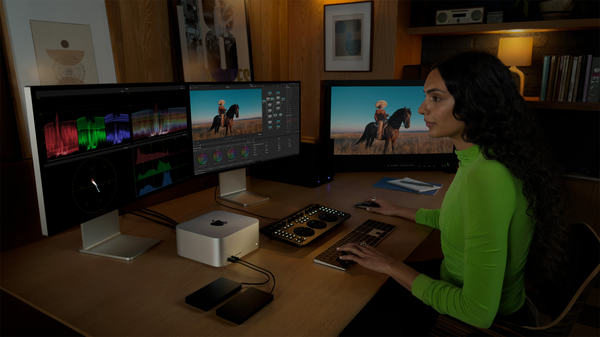 The Mac Studio can be paired with the 27-inch 5K Retina Studio Display.