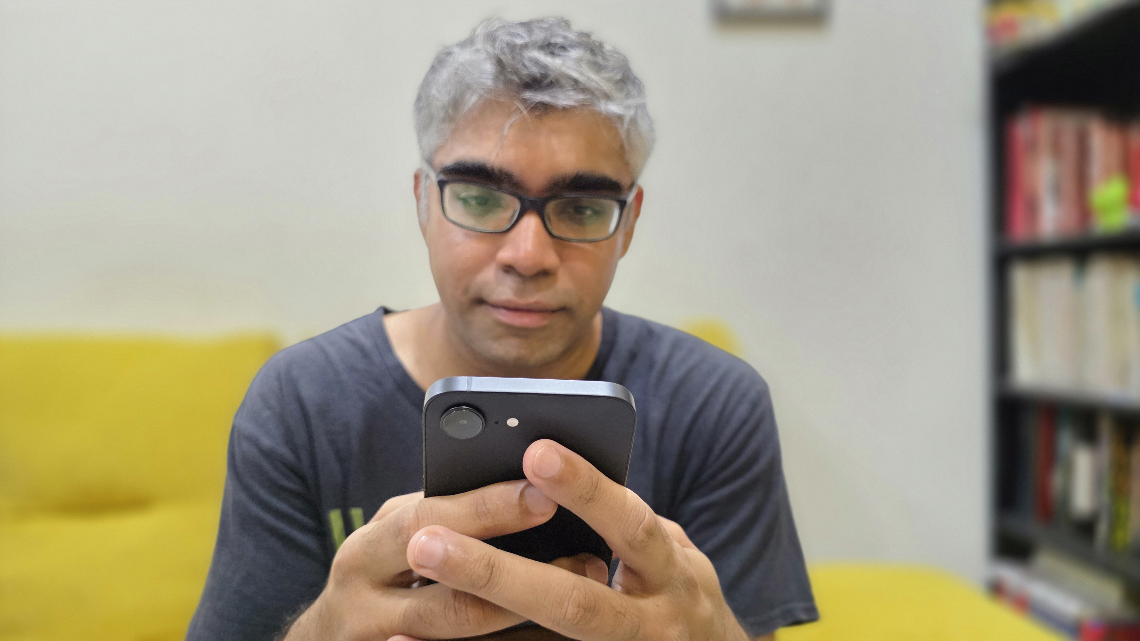 For someone with large hands, it felt good holding and typing on the iPhone 16e.